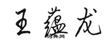 駱恆光王蘊龍行書個性簽名怎么寫