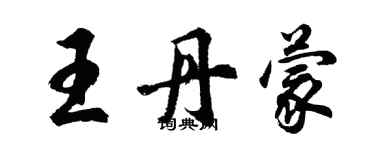 胡問遂王丹蒙行書個性簽名怎么寫