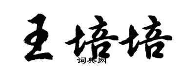 胡問遂王培培行書個性簽名怎么寫