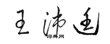 駱恆光王沛廷草書個性簽名怎么寫