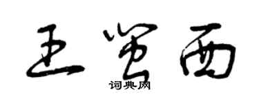 曾慶福王閩西草書個性簽名怎么寫