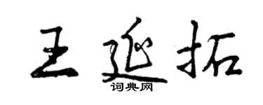 曾慶福王延拓行書個性簽名怎么寫