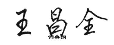 駱恆光王昌全行書個性簽名怎么寫