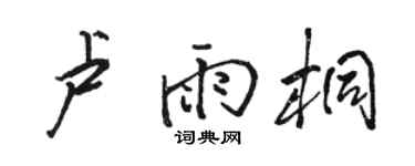 駱恆光盧雨桐行書個性簽名怎么寫