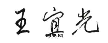 駱恆光王宜光行書個性簽名怎么寫