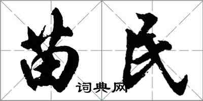 胡問遂苗民行書怎么寫