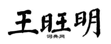 翁闓運王旺明楷書個性簽名怎么寫