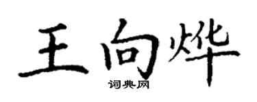 丁謙王向燁楷書個性簽名怎么寫