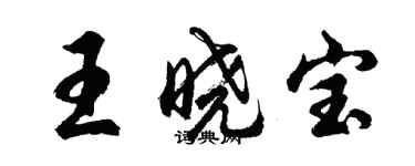 胡問遂王曉寶行書個性簽名怎么寫