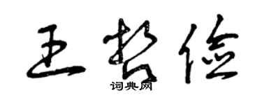 曾慶福王哲儉草書個性簽名怎么寫