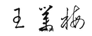 駱恆光王業梅草書個性簽名怎么寫