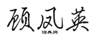 駱恆光顧鳳英行書個性簽名怎么寫