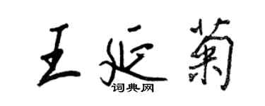 王正良王延菊行書個性簽名怎么寫