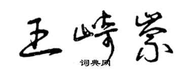 曾慶福王崎崇草書個性簽名怎么寫