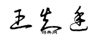 曾慶福王知廷草書個性簽名怎么寫