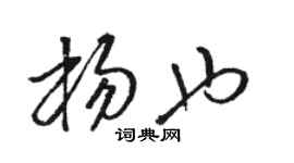 駱恆光楊也草書個性簽名怎么寫