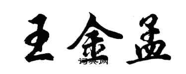 胡問遂王金孟行書個性簽名怎么寫