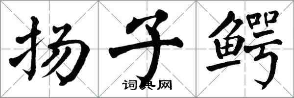 翁闓運揚子鱷楷書怎么寫