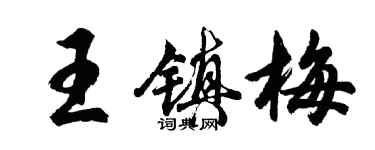 胡問遂王鎮梅行書個性簽名怎么寫