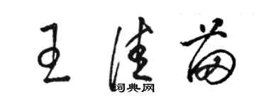 駱恆光王佳苗草書個性簽名怎么寫