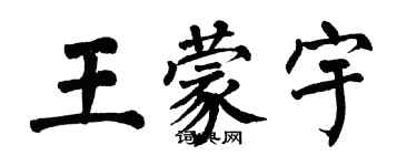 翁闓運王蒙宇楷書個性簽名怎么寫