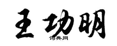 胡問遂王功明行書個性簽名怎么寫