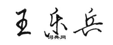 駱恆光王樂兵行書個性簽名怎么寫