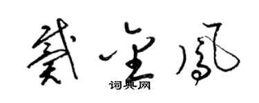 梁錦英戴金鳳草書個性簽名怎么寫