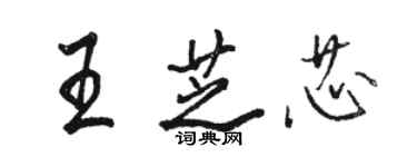 駱恆光王芝芯行書個性簽名怎么寫