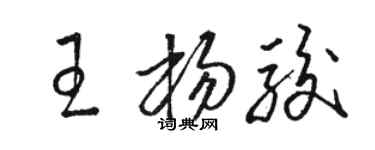 駱恆光王楊駿草書個性簽名怎么寫