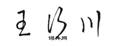 駱恆光王行川草書個性簽名怎么寫