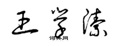 曾慶福王學潔草書個性簽名怎么寫