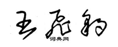 朱錫榮王飛豹草書個性簽名怎么寫