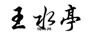 胡問遂王水亭行書個性簽名怎么寫
