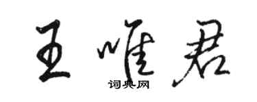 駱恆光王唯君行書個性簽名怎么寫