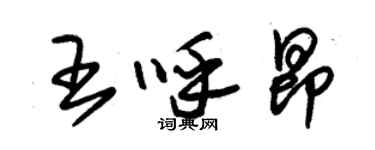 朱錫榮王呼昂草書個性簽名怎么寫