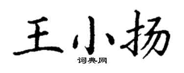丁謙王小揚楷書個性簽名怎么寫