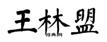 翁闓運王林盟楷書個性簽名怎么寫