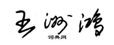 朱錫榮王洲鴻草書個性簽名怎么寫