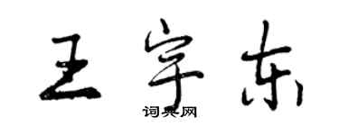 曾慶福王宇東行書個性簽名怎么寫