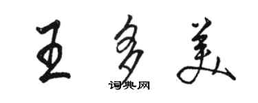 駱恆光王多美行書個性簽名怎么寫