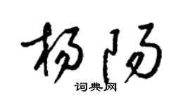梁錦英楊陽草書個性簽名怎么寫