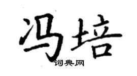 丁謙馮培楷書個性簽名怎么寫