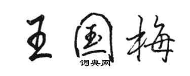 駱恆光王國梅行書個性簽名怎么寫