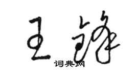 駱恆光王鋒草書個性簽名怎么寫