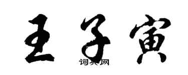 胡問遂王子寅行書個性簽名怎么寫