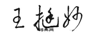 駱恆光王挺妙草書個性簽名怎么寫