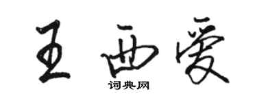 駱恆光王西愛行書個性簽名怎么寫