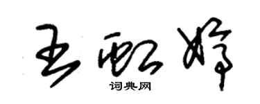 朱錫榮王虹婷草書個性簽名怎么寫