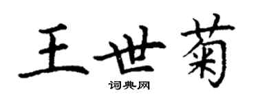 丁謙王世菊楷書個性簽名怎么寫